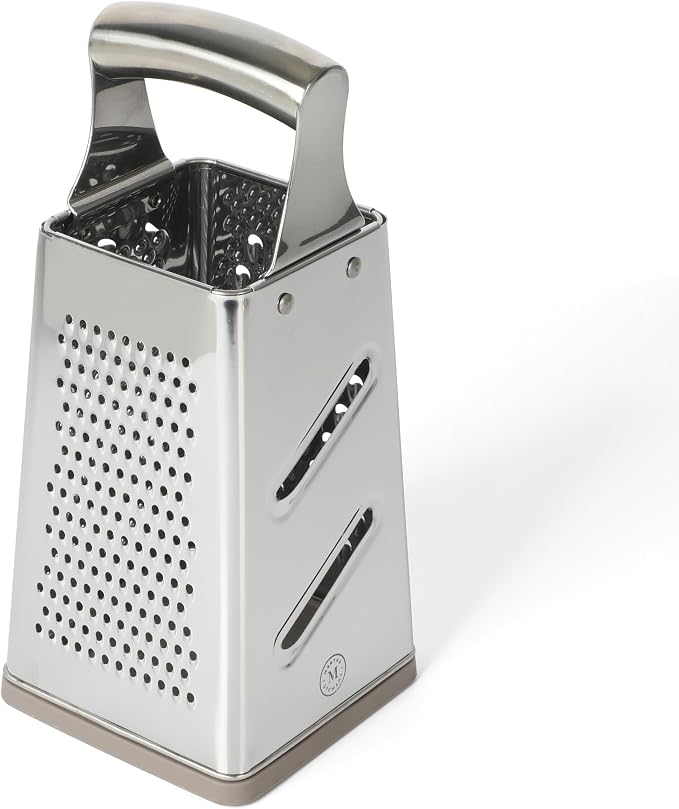 Martha Stewart Sprucedale 9.5-Inch Stainless Steel 4-Sided Box Grater – Durable - Image 4