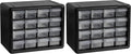 Akro-Mils 16-Drawer Plastic Storage Cabinet | 10-1/2 x 6-1/2 x 8-1/2 Inch | by Akro-Mils