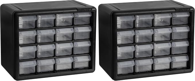 Akro-Mils 16-Drawer Plastic Storage Cabinet | 10-1/2 x 6-1/2 x 8-1/2 Inch | by Akro-Mils