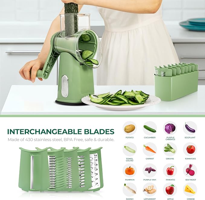 SUSTEAS Rotary Cheese Grater - Image 8