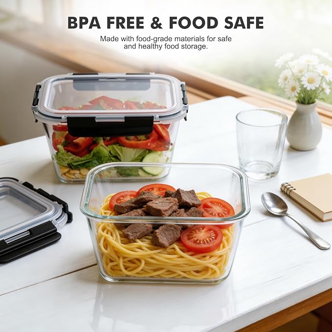 Liuruiyu 2 Pack Large Glass Food Storage Containers - Image 5