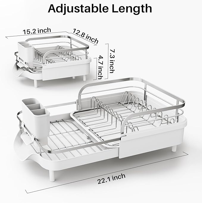 SNTD Dish Drying Rack, Expandable Dish Rack - Image 5