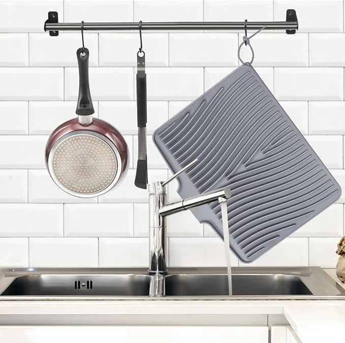 TIKNIK Silicone Dish Drying Mat, Stone Drying Mat - Image 3