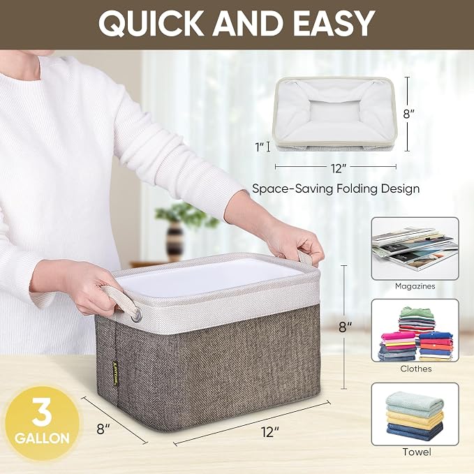 BALEINE 2 Pack Fabric Closet Storage Bins - Image 4