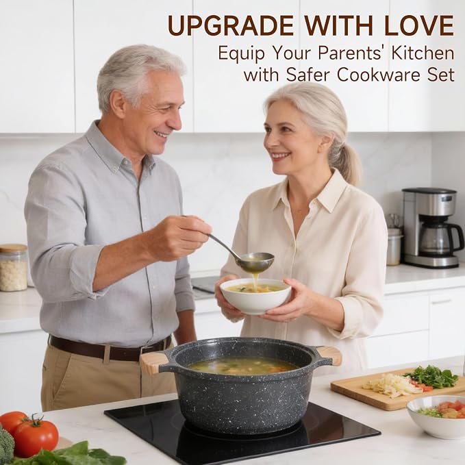 JEETEE 36Pcs Pots and Pans Set Non Stick, Cookware Set Non toxic Kitchen - Image 4