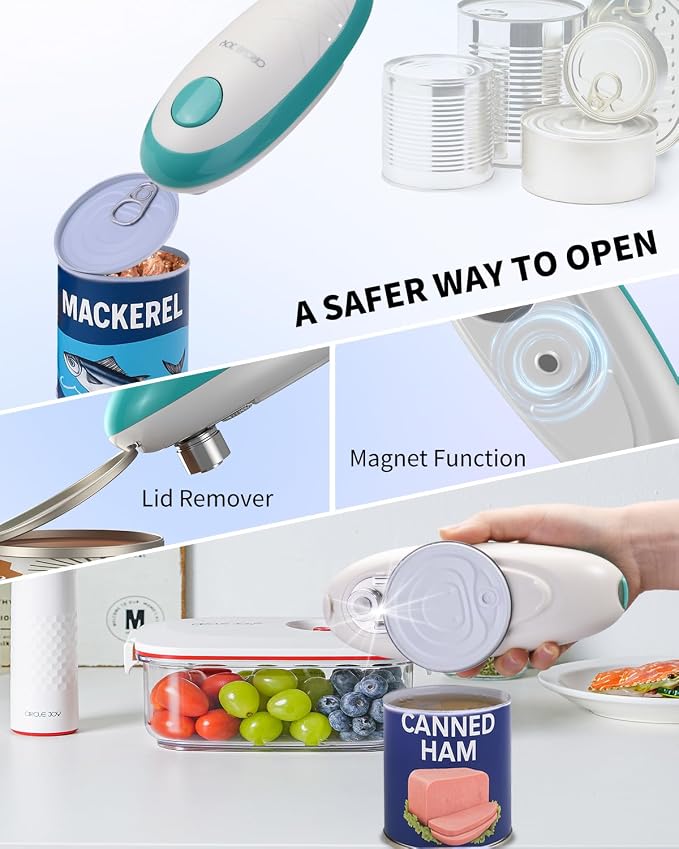 CIRCLE JOY Electric Can Opener, One-Touch Automatic Can Opening - Image 4