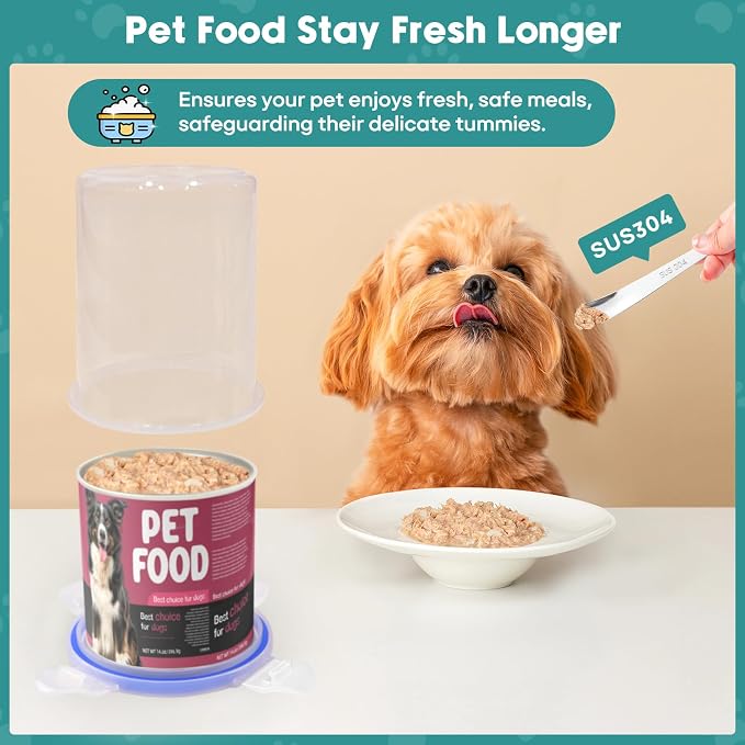 Canned Cat Food Storage Lids, Reusable Airtight Can Cover Pet Food Sealer - Image 5