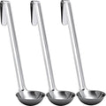 Super Sturdy, Ergonomic 1 Oz. Soup Ladle 3 Pk. Stainless Steel Ladles by FoodRestaurantSupplies