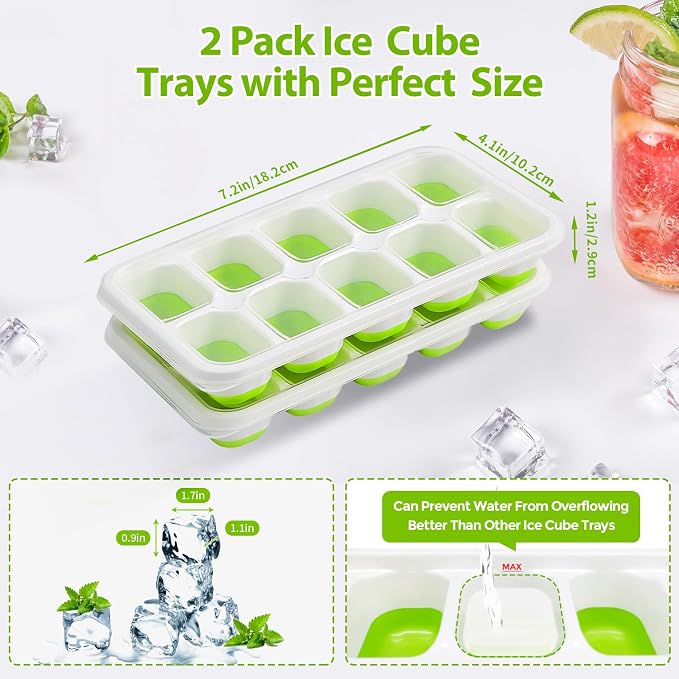 DOQAUS Ice Cube Tray with Lids - Image 4