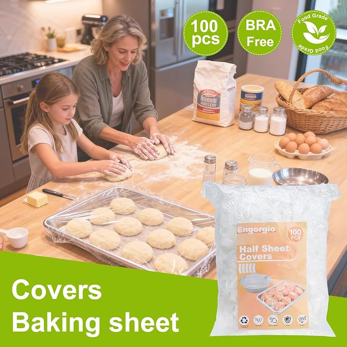 100pcs Extra Large Bowl Covers For Bread Proofing, Fits baking pans up to 13x18 - Image 6