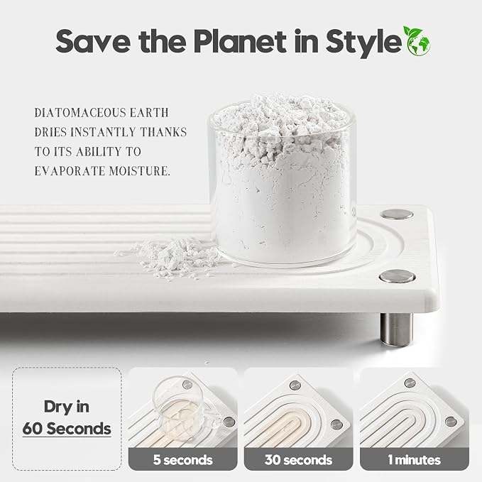 Razborci Water Absorbing Stone Sink Caddy, Diatomite Kitchen Sink Organizer - Image 5