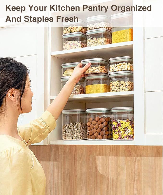 Melovom 8 Pcs Pop Food Storage Containers Airtight Food Storage Containers Set - Image 3