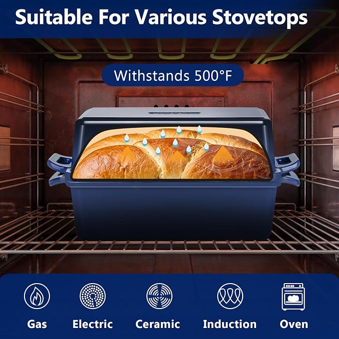 Wildone 2 in 1 Enameled Cast Iron Bread Pan - Image 4