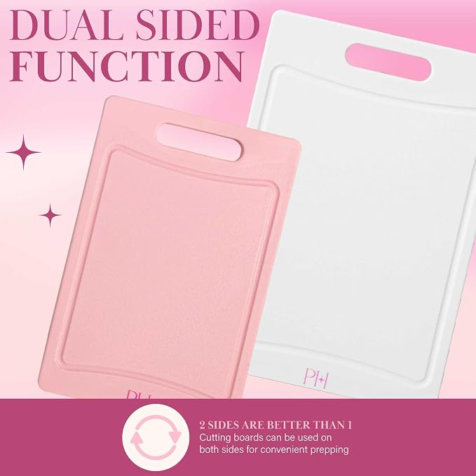Paris Hilton Cutting Boards, Dual-Sided Cutting Board Set - Image 4