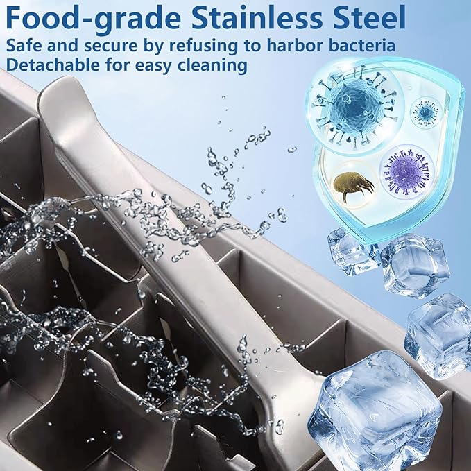 Stainless Steel Ice Cube Trays, Metal Ice Cube Trays - Image 6