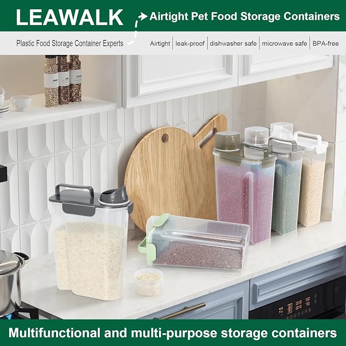 LEAWALK 5Lbs Airtight Cat Dog Food Storage Container - Image 7