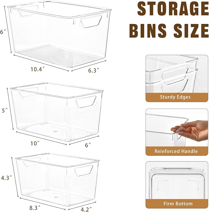 Freebat 12 Pack Organizers and Storage, Pantry Organization and Storage Bins - Image 2