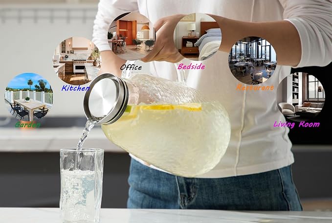 Purefold Glass Pitcher, 110 oz Water Large Pitcher - Image 5