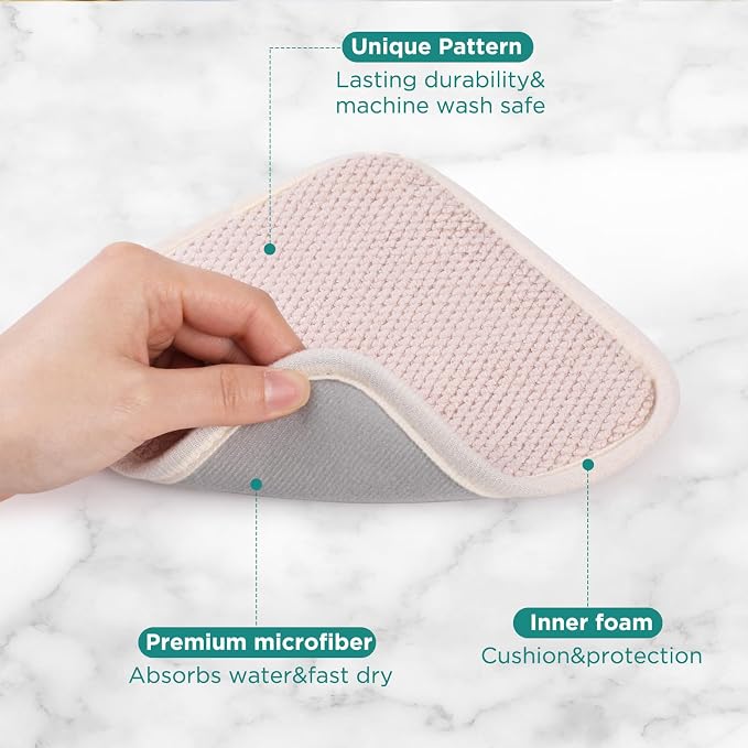 GeeRic Microfiber Dish Drying Mat, Super Absorbent Kitchen Dish Drying Pad - Image 3