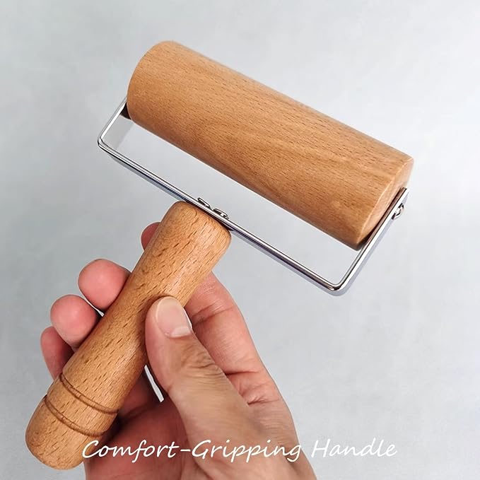 Small Rolling Pin, Wooden Dough Roller, Non-Stick Pizza Roller, T Type Rolling - Image 6