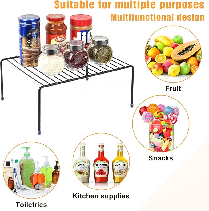 Medium Cabinet Storage Shelf Rack, Kitchen Shelves，Kitchen Counter and Cabinet - Image 4