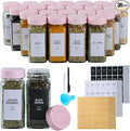 36 Glass Spice Jars with Labels, Spice Jar Set, 4oz Seasoning Containers by Unknown