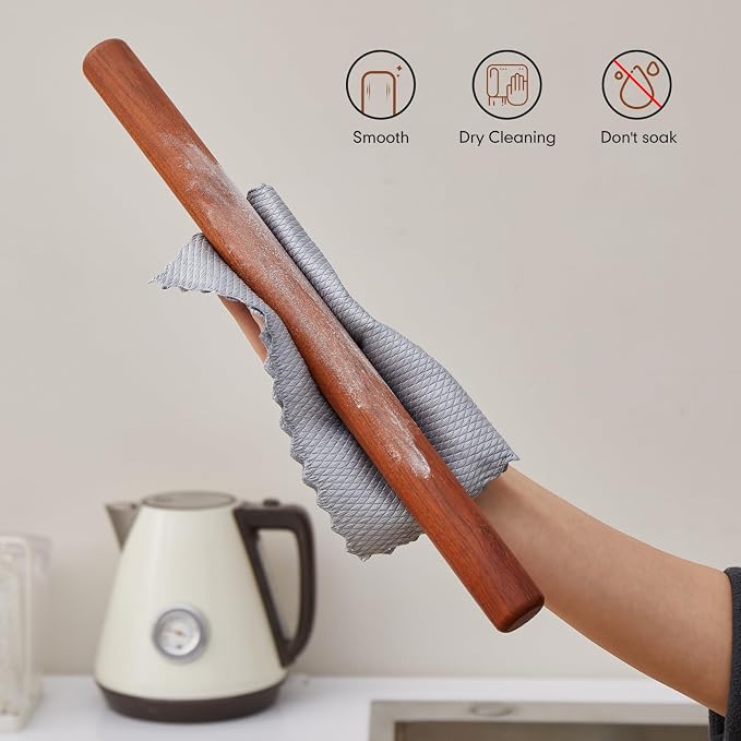 Wood Rolling Pins for Baking- Fulimax 16" Classic Wooden Rolling Pin for Dough - Image 7