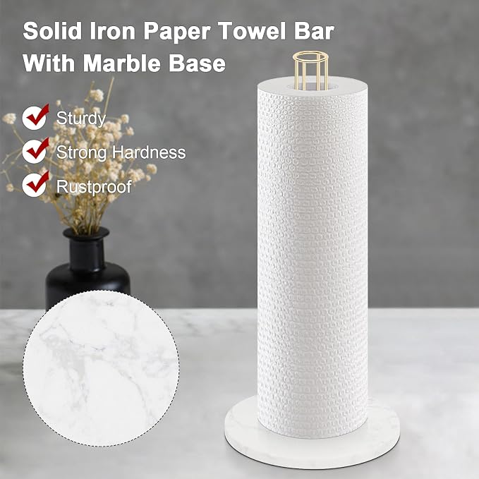 NearMoon Paper Towel Holder Countertop, Sturdy Kitchen Paper Towel Stand - Image 4