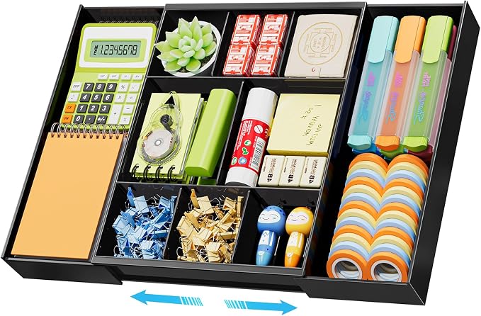 Marbrasse Expandable Desk Drawer Organizer, Desk Organizers and Accessories by Marbrasse