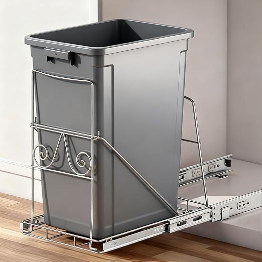 Pull Out Trash Can Under Cabinet: 7–11 Gallons Under Sink Trash Can by XYLOME
