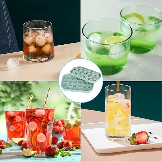 Ice Cube Tray, 2 Pack Silicone Ice Balls Maker - Image 6