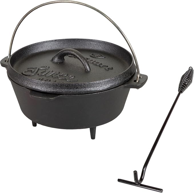 Stansport Pre-Seasoned Cast Iron Dutch Oven by Stansport