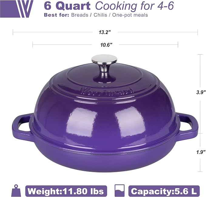 VORRINGARD Enameled Cast Iron Dutch Oven Pot - Image 2