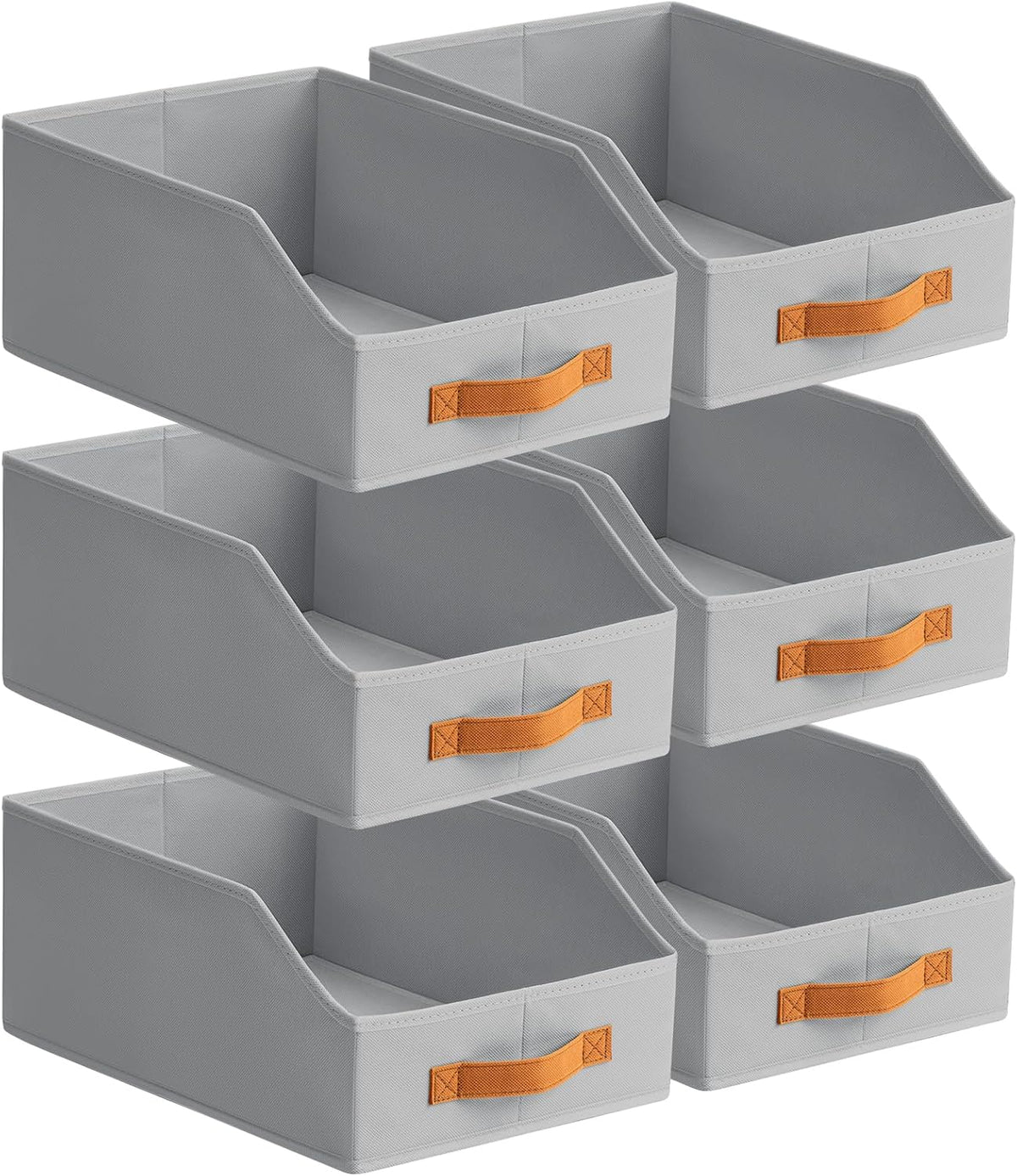 Fabric Storage Bins for Organizing - 6 Pack Large Trapezoid