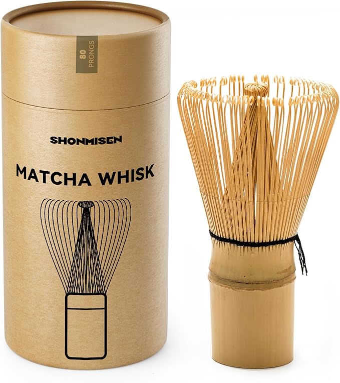 Bamboo Matcha Whisk 80/100/120 Prong, Traditional Japanese Chasen Matcha by Unknown