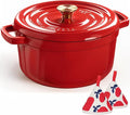Overmont Enameled Cast Iron Dutch Oven - 5QT Pot - Heavy-Duty Cookware by Overmont