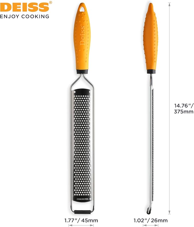 Deiss PRO Lemon Zester & Heavy Duty Cheese Grater & Vegetable Grater - Image 8