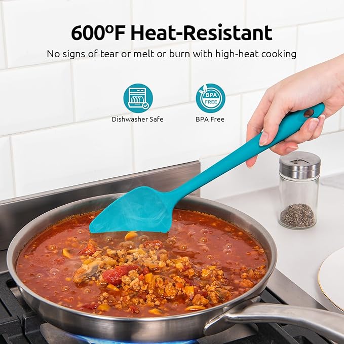 U-Taste Silicone Spoon Spatula Set, 600ºF High Heat Resistant Food Grade - Image 3