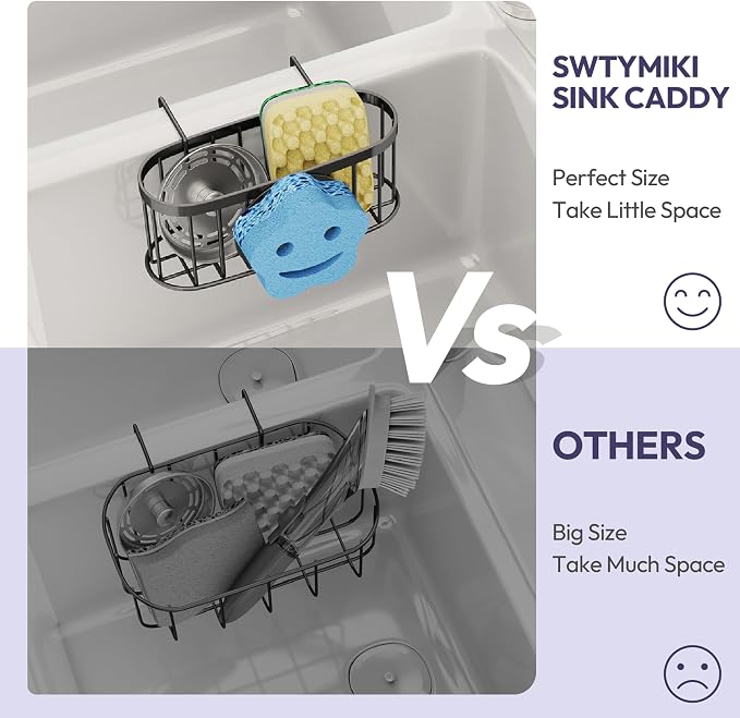 SWTYMIKI Sponge Holder for Kitchen Sink - Image 4