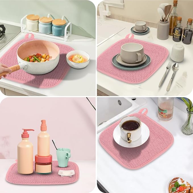 GeeRic Microfiber Dish Drying Mat, Super Absorbent Kitchen Dish Drying Pad - Image 5