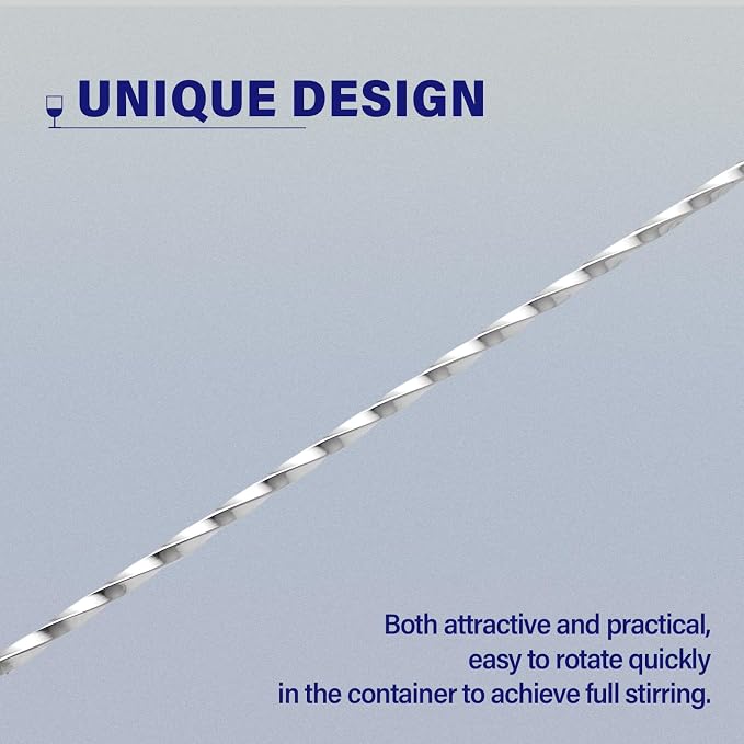 BRIOUT 2 Pcs Bar Spoon, 12 Inches Long Handle Drink Stirrer, Stainless Steel - Image 4