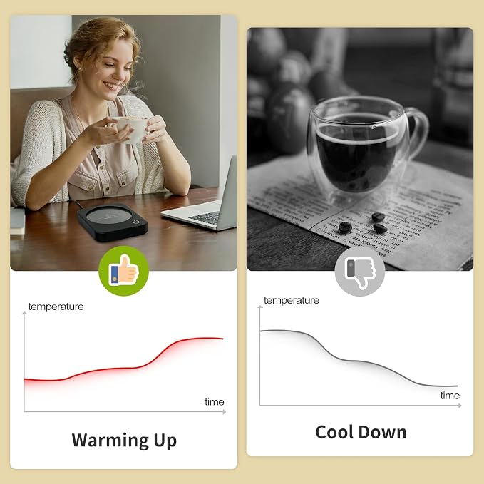 VOBAGA Coffee Mug Warmer for Desk - Image 9