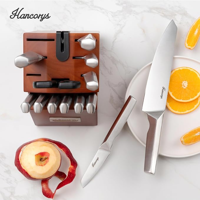 Knife Block Set, Japanese Stainless Steel Kitchen Knife Set - Image 7