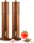 Wooden Salt and Pepper Grinder Set 10 Inch Manual Salt and Pepper Mill by LOYIM