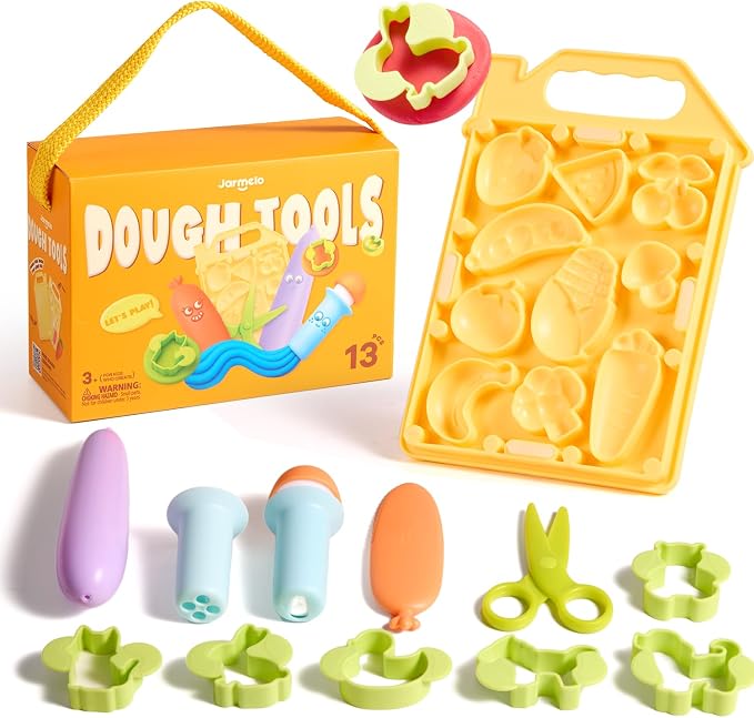 Jar Melo Dough Tool Set, Dough Accessories Includes Cutters, Safety Scissors by JarMel%C3%B3