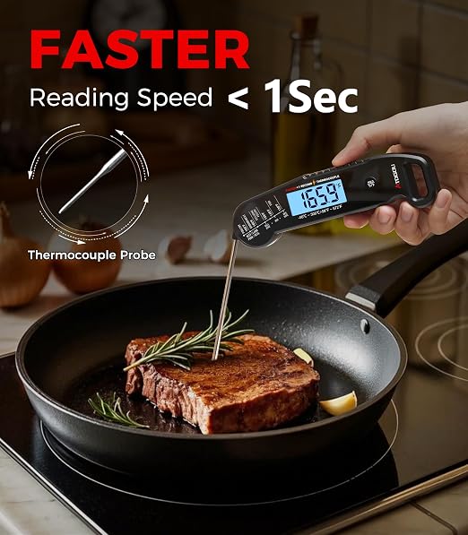 Atogou Meat Thermometer, Professional Food Thermometer, <1 Sec Instant Read - Image 3