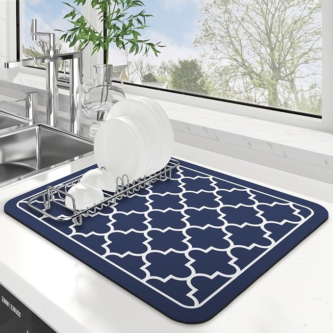 WISELIFE Dish Drying Mat Super Absorbent Drying Mat Large Dish Drying Mats by WiseLife