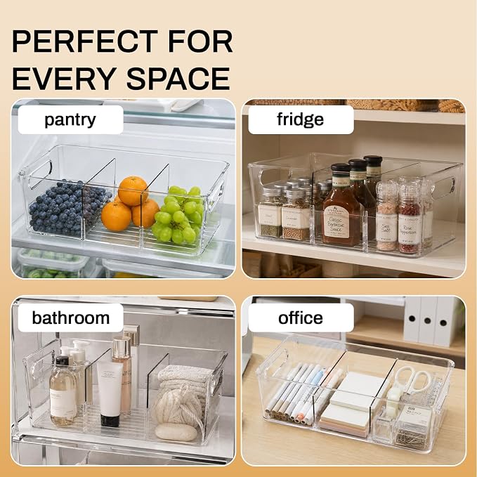 Mpotmiy 4 Pack Clear Pantry Organizers and Storage Bins - Image 7