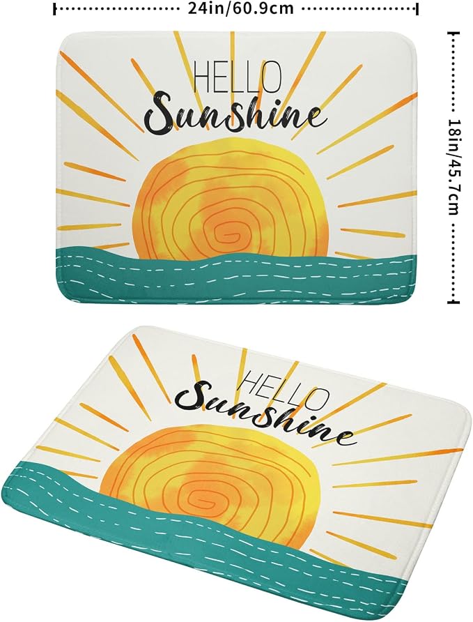 Summer Seaside Sunset over Sea Dish Drying Mat - Image 2
