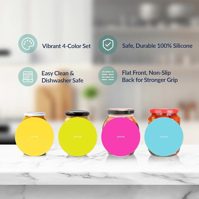 NIHOME Silicone Jar Opener – 6 Inch Large Anti-Slip Grip Pads, Premium 100% - Image 5